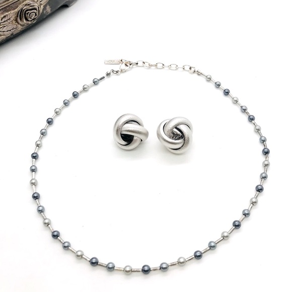 Vintage signed Monet Earrings & Napier Necklace - Picture 11 of 13